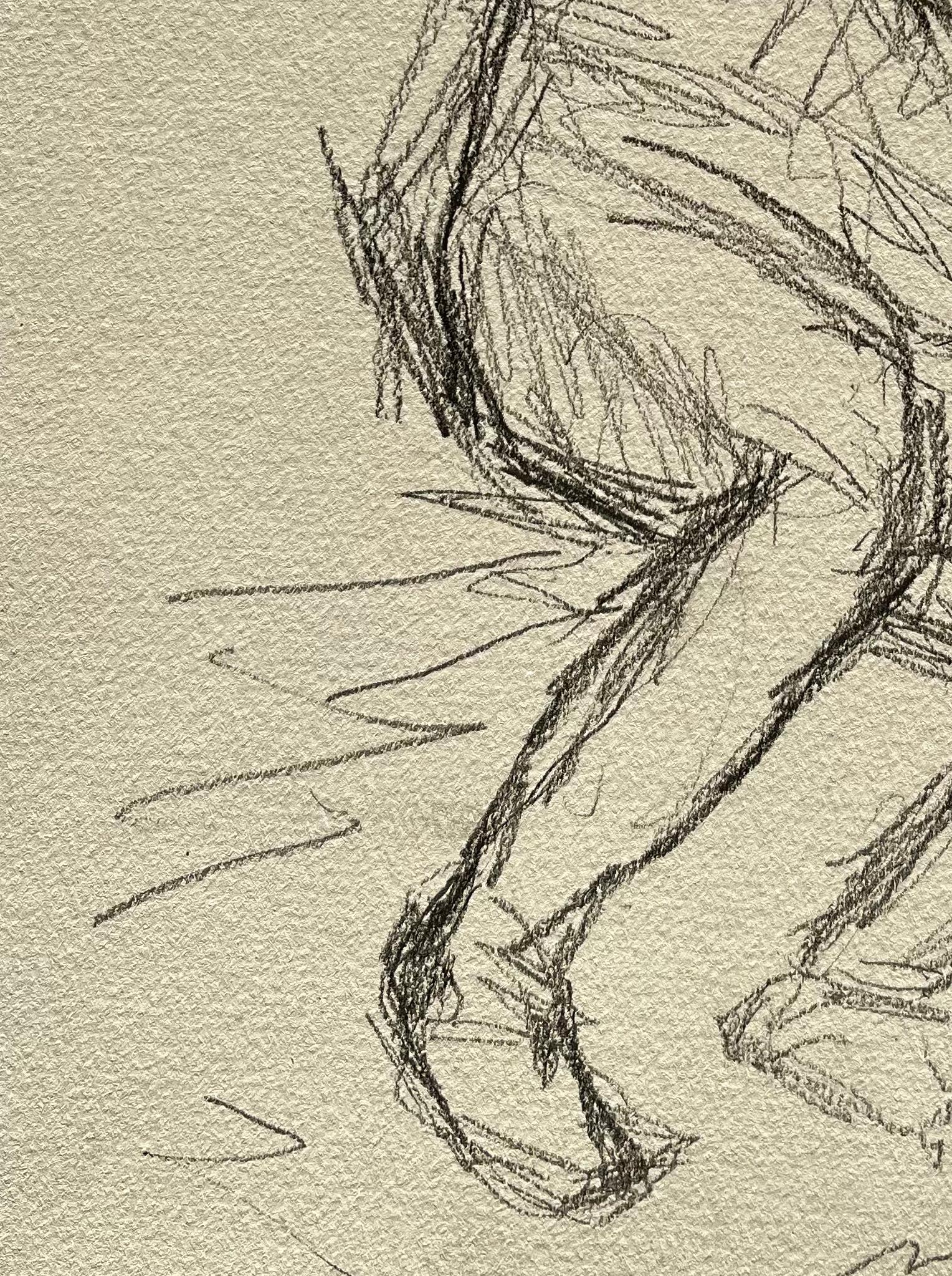 Titre : Esquisse au crayon sur papier de la figure masculine couchée
Par Minty Ramsey
Signé en bas à droite
Taille : 8.5 x 11.75 pouces (hauteur x largeur)
Moyen d'expression : Dessin au crayon sur papier
Condit : Bon état général avec de légères