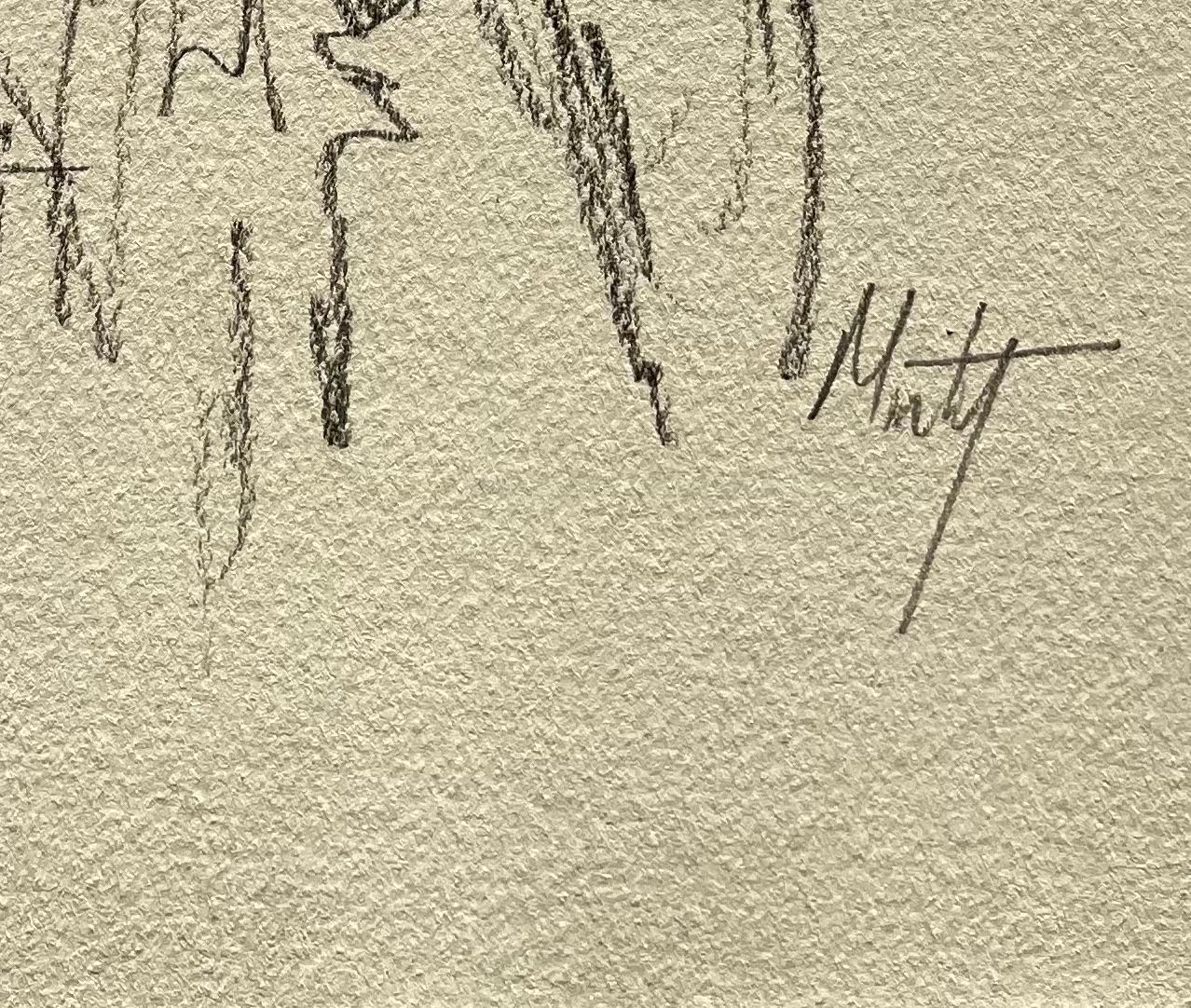 Esquisse dynamique d'une figure féminine nue au crayon sur papier en vente 2