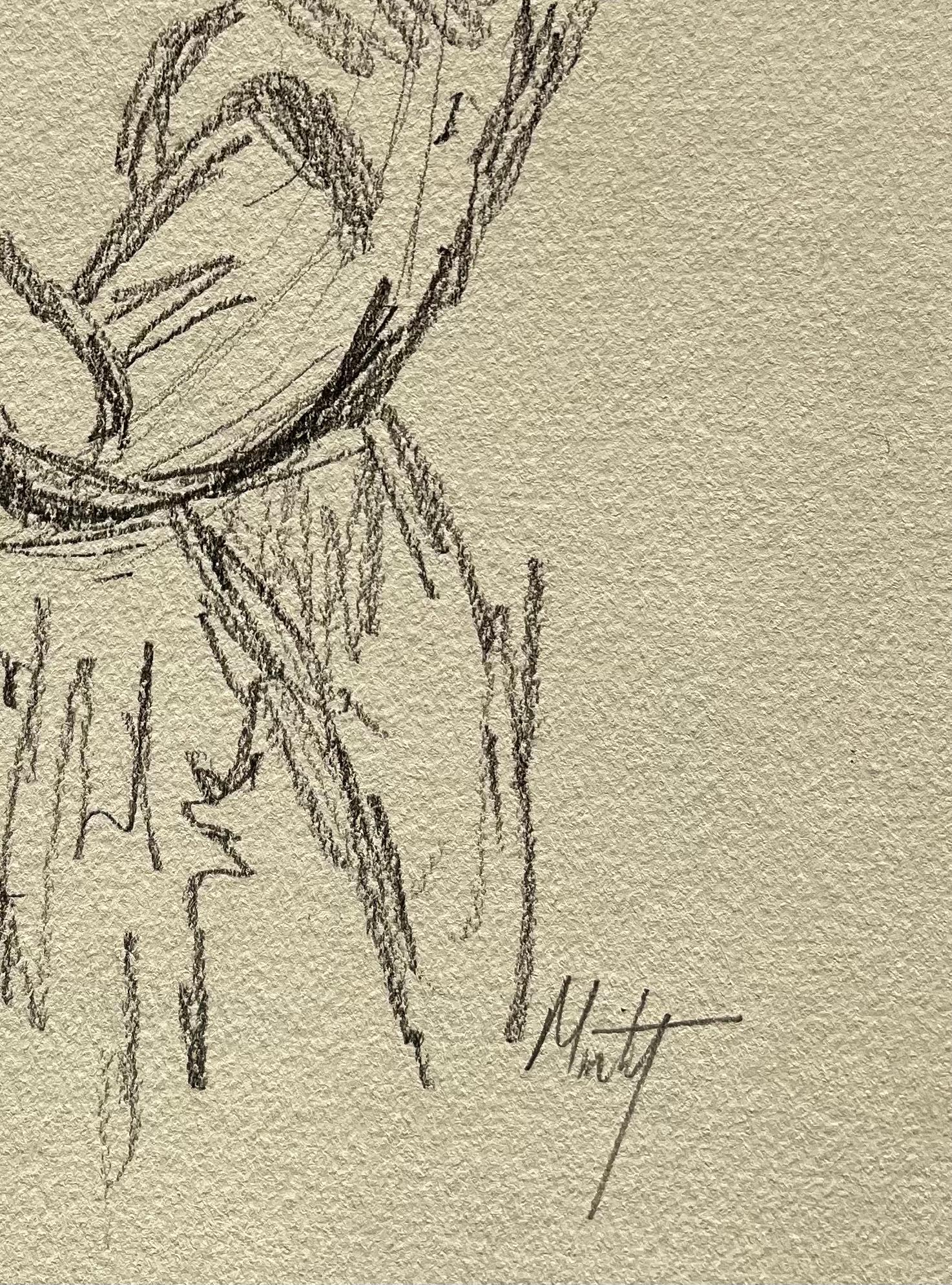 Titre : Esquisse dynamique d'une femme nue au crayon sur papier
Par Minty Ramsey
Signé en bas à droite
Taille : 8.5 x 11.75 pouces (hauteur x largeur)
Moyen : Dessin au crayon sur papier, non encadré
Condit : Bon état général avec de légères marques