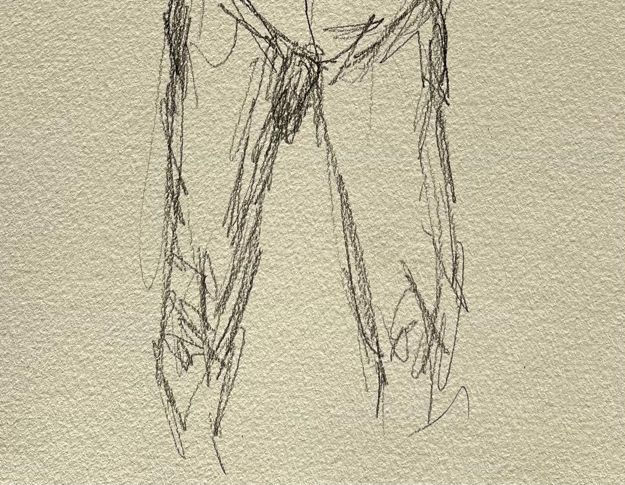 Titre : Figure masculine nue debout Esquisse au crayon sur papier
Par Minty Ramsey
Signé au verso
Taille : 8.5 x 11.75 pouces (hauteur x largeur)
Moyen : Dessin au crayon sur papier, non encadré
Condit : Bon état général avec de légères marques de