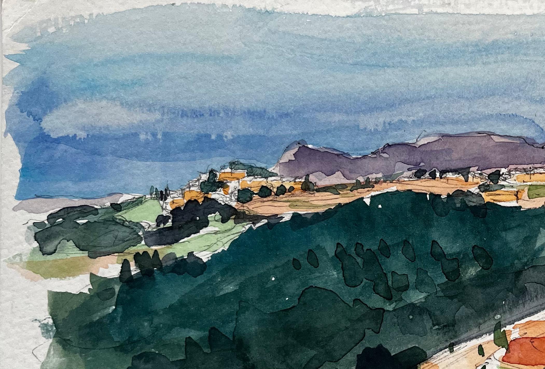 Título: Les Dentelles Paisaje provenzal Colinas ondulantes Viñedos y montañas
Artista: Pierre Neveu (francés n.1929)
Técnica: Acuarela sobre papel de artista, sin enmarcar
Tamaño (A x A): 6,5 x 9,75 pulgadas
Inscripción abajo a la derecha Les