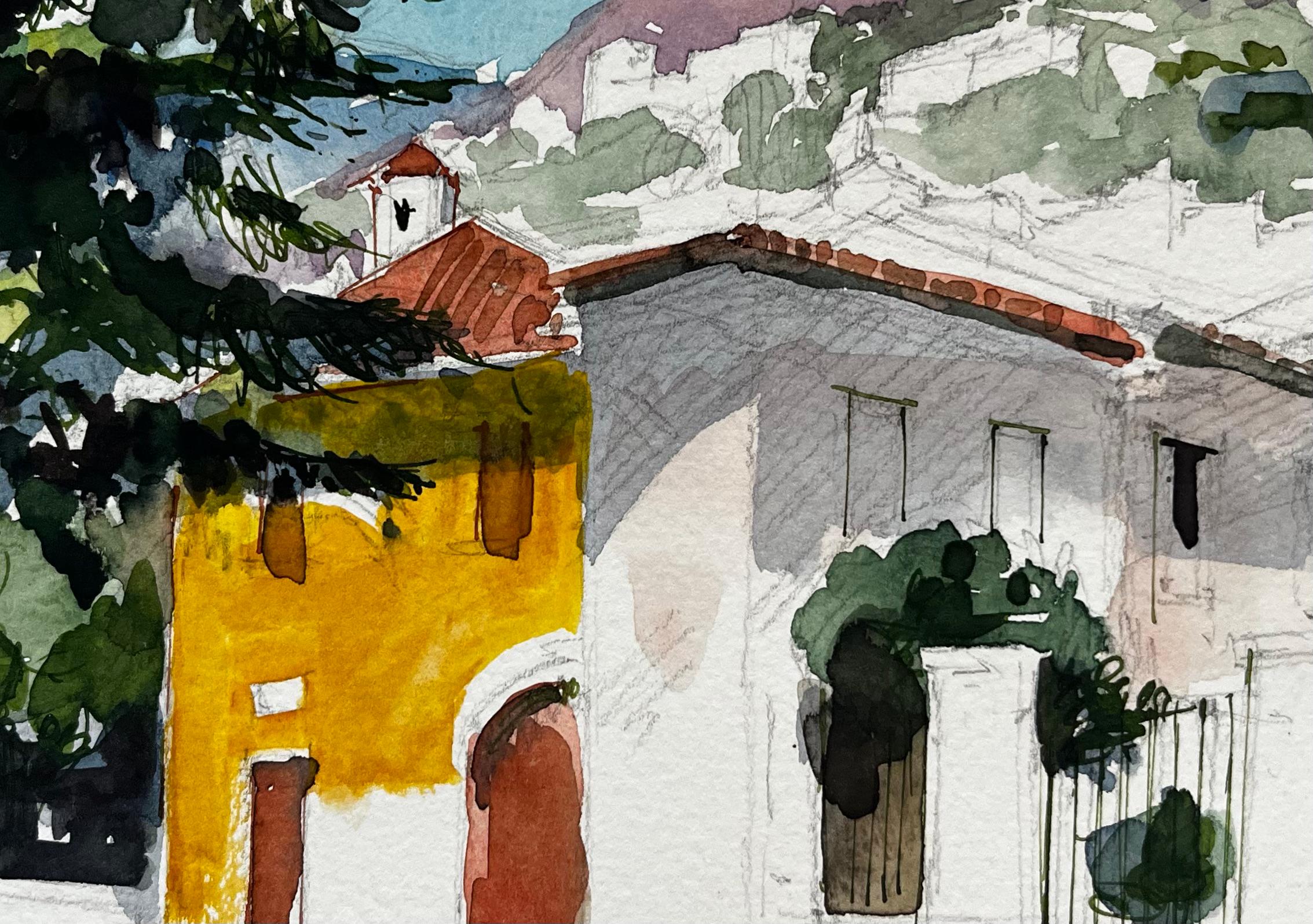 Maisons de campagne françaises Cyprès Vue sur la montagne et rue ensoleillée en vente 1