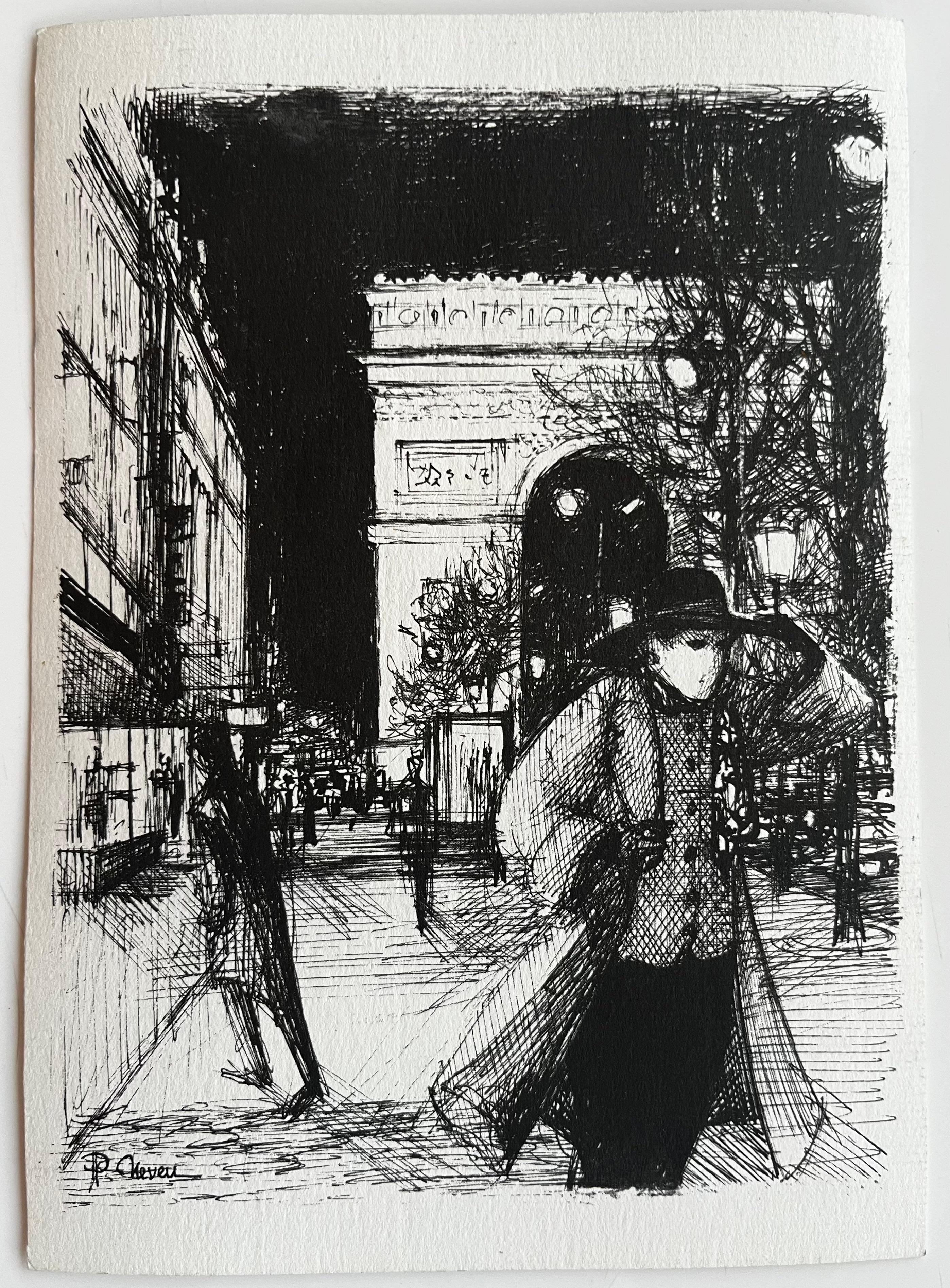 Luberon Vue à flanc de colline Lacostec Paysage français Toits Arbres et ciel bleu en vente 3