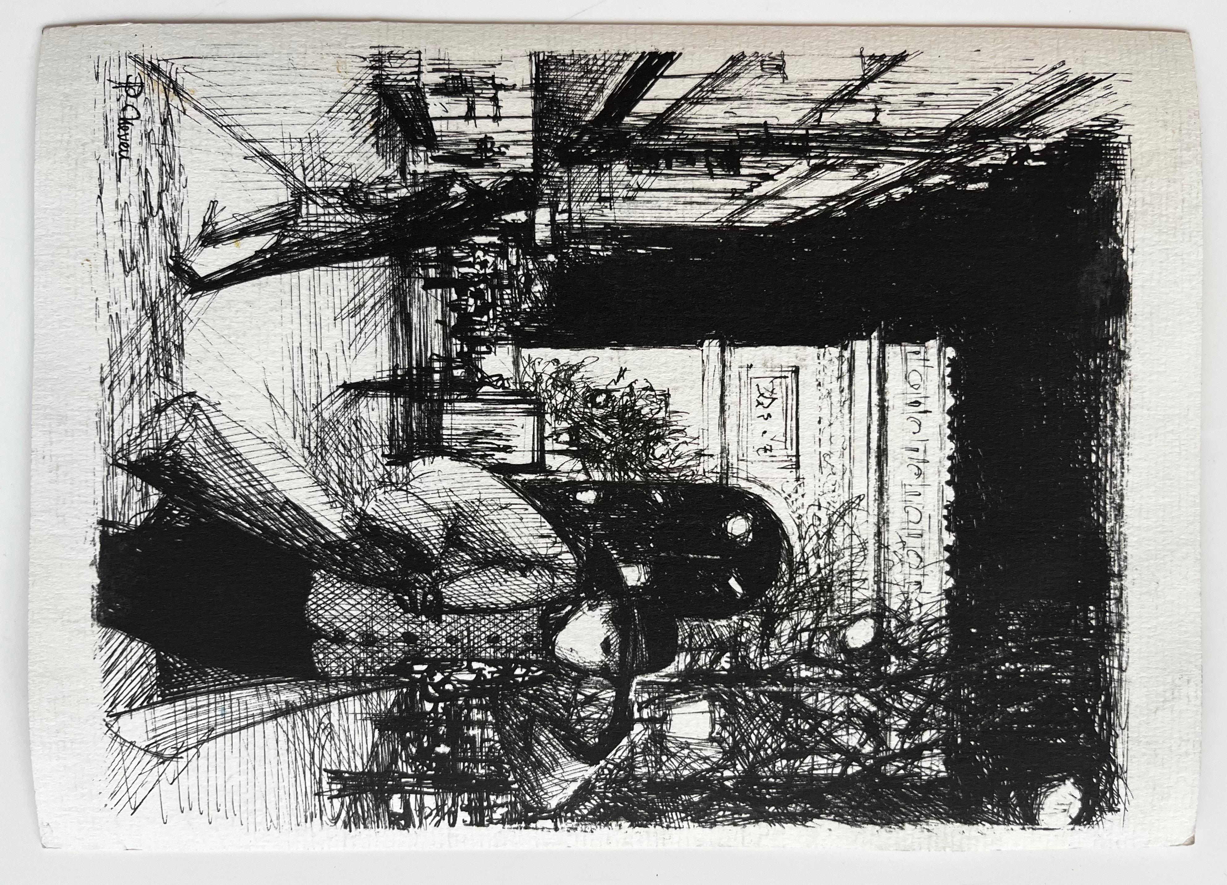 Provence-Dorf mit Kirchturm und Terrakotta-Dächern Französische Landschaft im Angebot 4