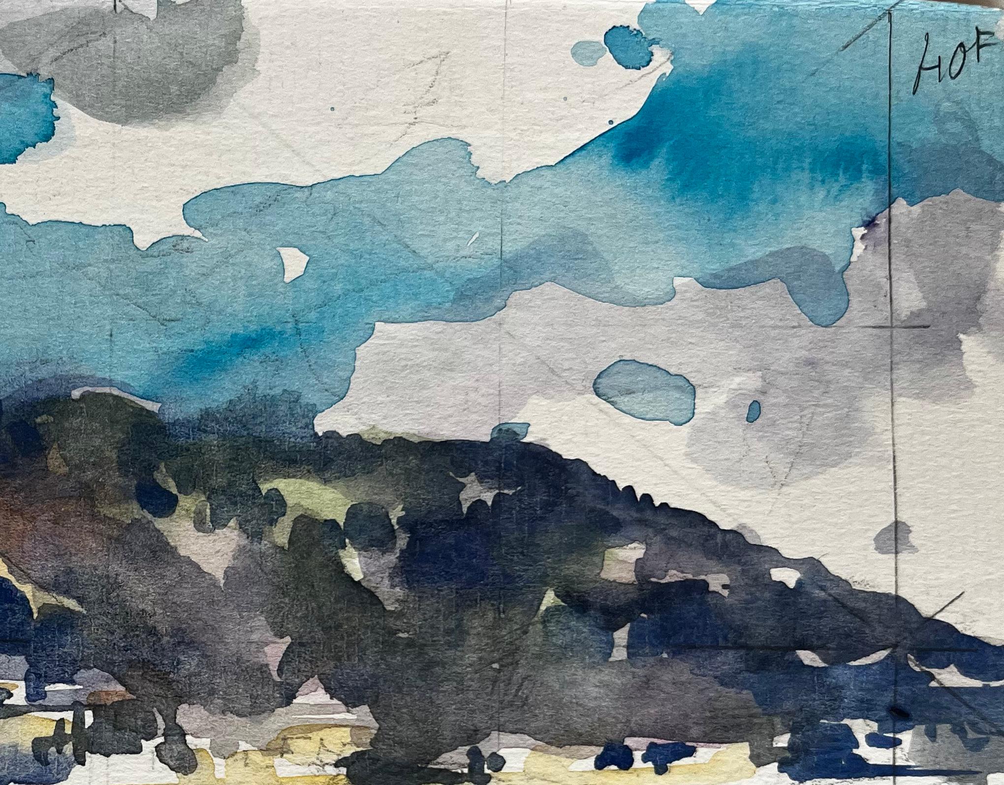 Titel: Menton Leuchtturm Mittelmeer mit Bergen Französische Küstenszene
Künstler: Pierre Neveu (Franzose, geb. 1929)
Medium: Aquarell auf Künstlerpapier, ungerahmt
Größe (H x B): 6,25 x 8,5 Zoll
Zustand: Insgesamt gut, mit sichtbaren