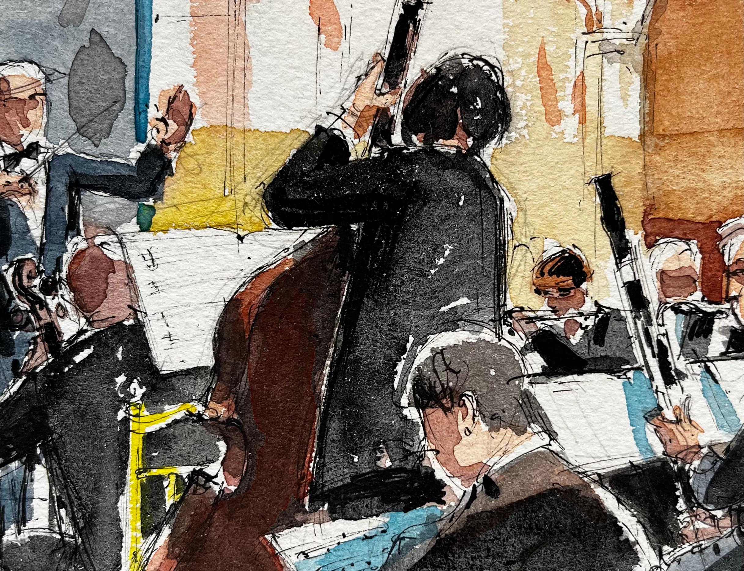 Répétition de l'orchestre avec le chef et les musiciens Ensemble de musique classique en vente 1