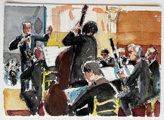 Orchestra Rehearsal with Conductor and Musicians Classical Music Ensemble
