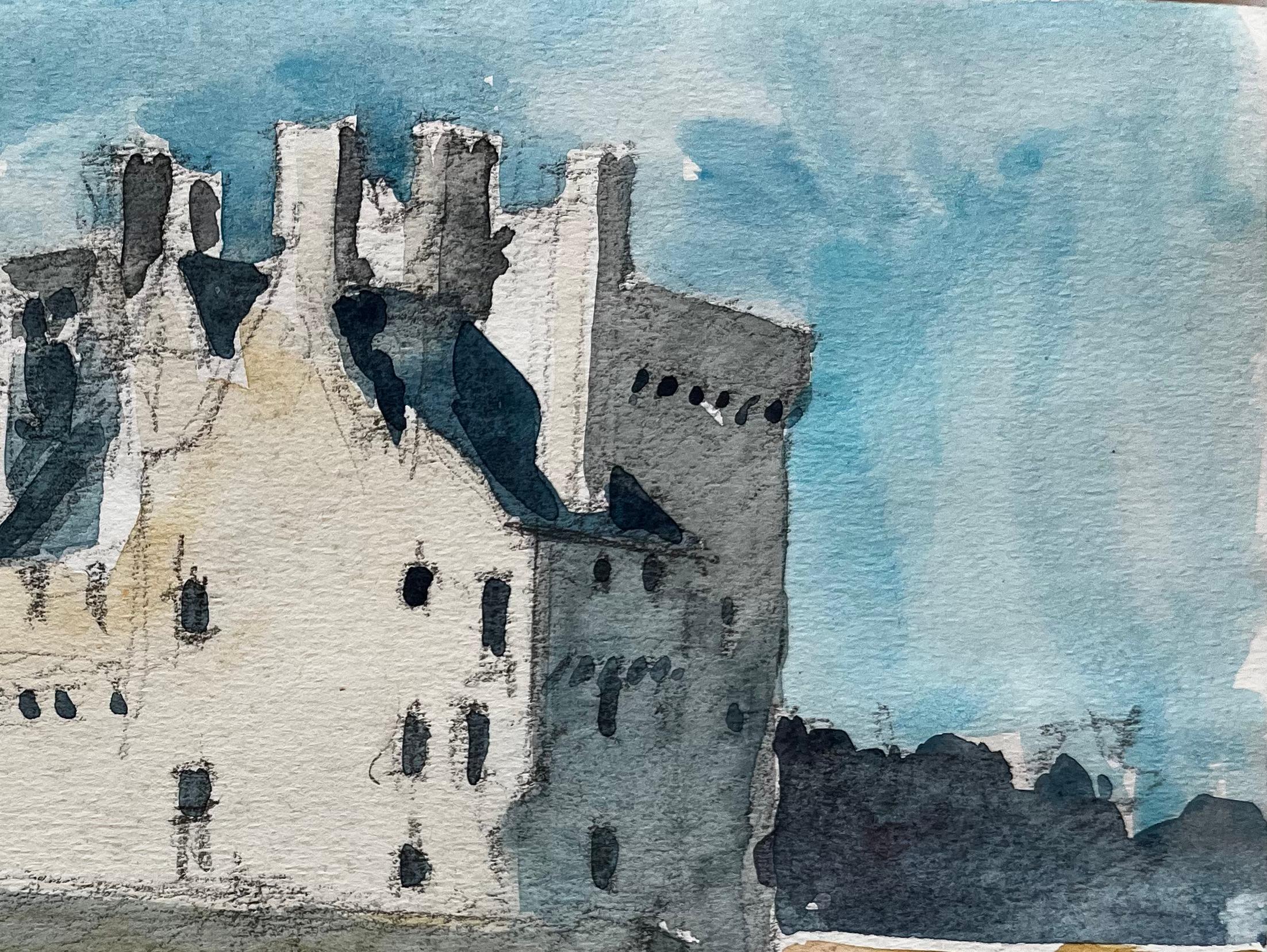 Titre : Château de Montsoreau Vallée de la Loire Château français Aquarelle Paysage Artwork
Artistics : Pierre Neveu (français né en 1929)
Moyen d'expression : Aquarelle sur papier d'artiste non encadrée
Taille (H x L) : 5.75 x 8.25 pouces
Inscrit