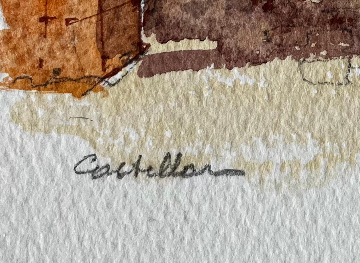 Villaggio mediterraneo Arco di ingresso illuminato dal sole Via Castellar Acquerello in vendita 3