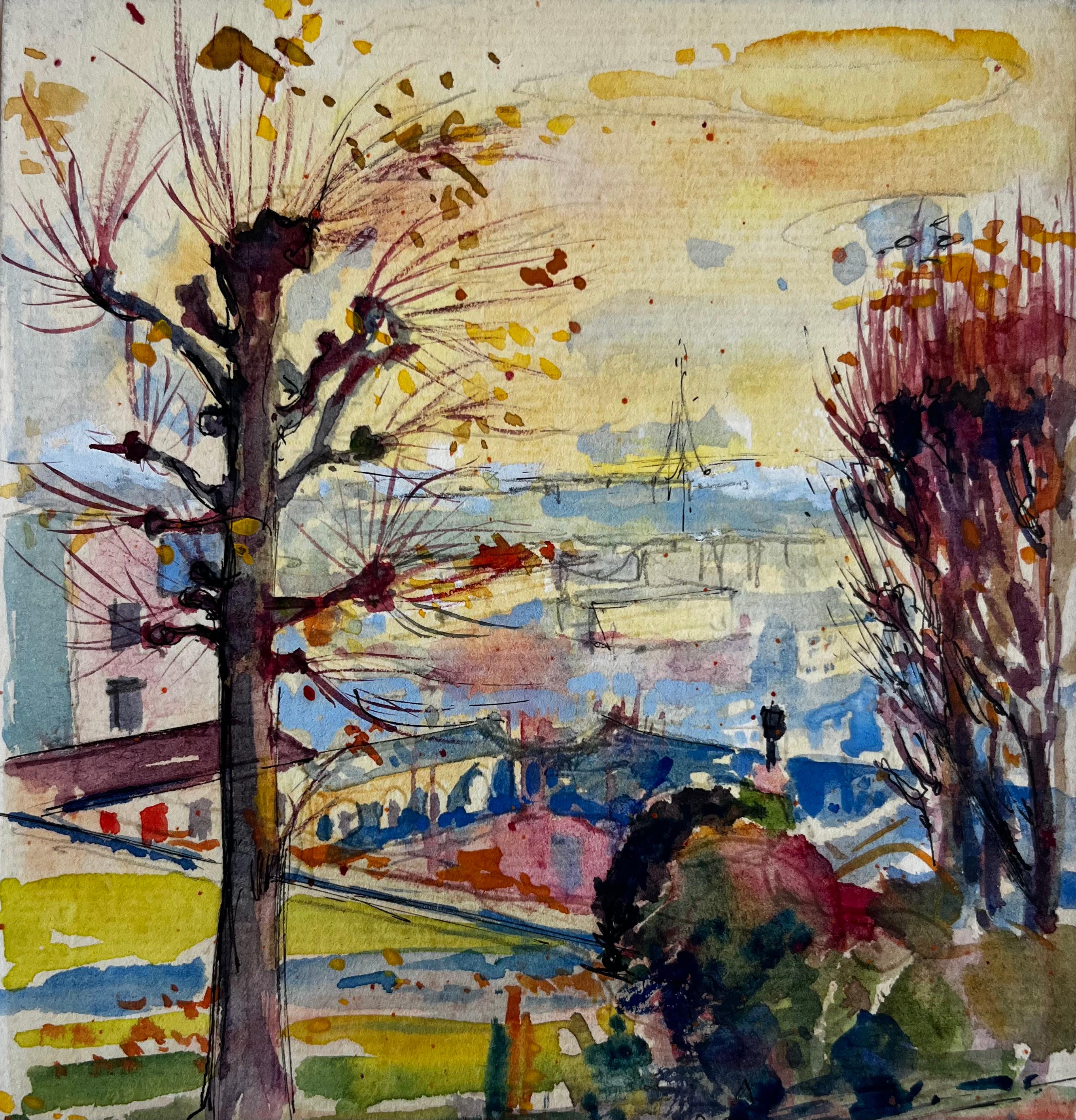 Titolo: Ponte fluviale d
autunno paesaggio con alberi Acquerello francese Gouache Pierre Neveu
Artista: Pierre Neveu (francese, nato nel 1929)
Medium: Acquerello su cartoncino, senza cornice
Dimensioni (H. x L): 5,75 x 5,75 pollici
Condit: