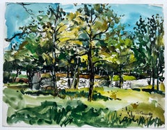 Provence-Landschaft Möglicherweise Luynes Aquarell Pierre Neveu