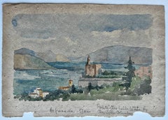 Altea Spain Coastal Church Mediterranean Landscape Watercolor Sketch
