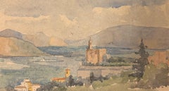 Altea Spain Coastal Church Mediterranean Landscape Watercolor Sketch