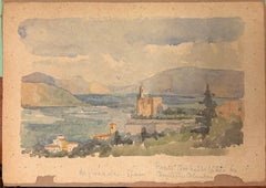 Altea Spain Coastal Church Mediterranean Landscape Watercolor Sketch