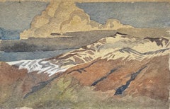 Sierra Nevada Spain Mountain Landscape Modernist Watercolour on Handmade Paper