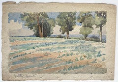 Valley Hawk Tree Landscape Modernist Watercolour on Handmade Paper