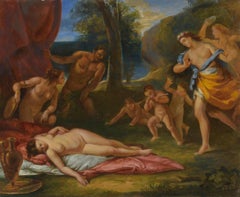 Ariane and Bacchus, Large Oil Painting on Canvas by Louvre Copyist