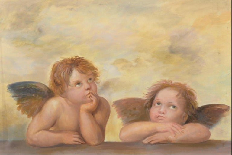 After Raphael Raffaello Sanzio Da Urbino Two Angels Large