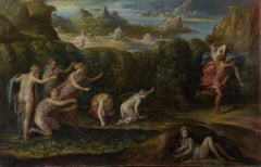 L'Abduction de Prosperine, grande peinture à l'huile sur toile d'un copyiste du Louvre