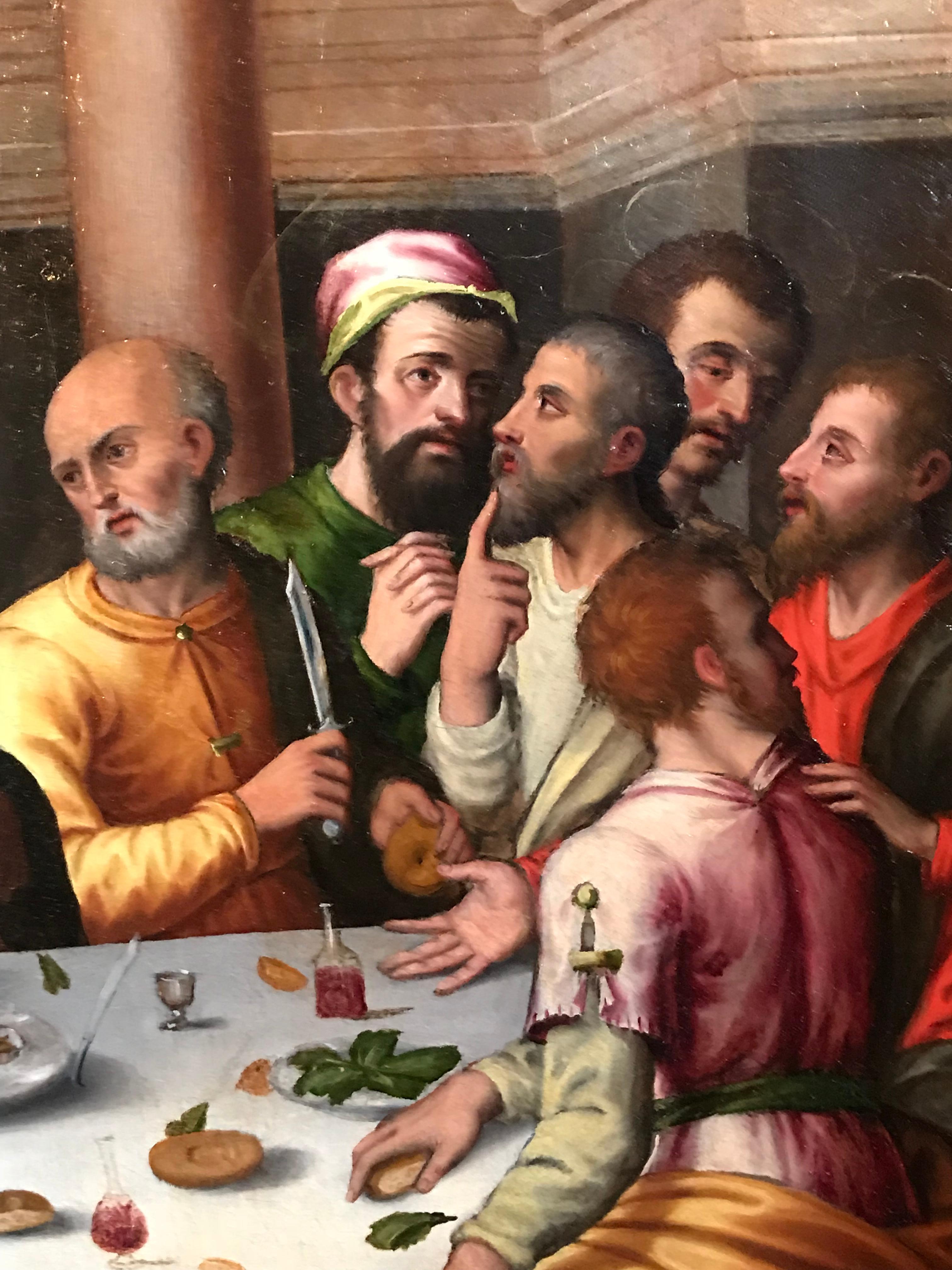 The Last Supper
Workshop of Juan de Flandes (Netherlands, circa 1460-1519)
oil on panel, framed
framed size: 32 x 35 inches
provenance: private collection, France

Very rare early Old Master oil painting dating to circa 1500. The work can be
