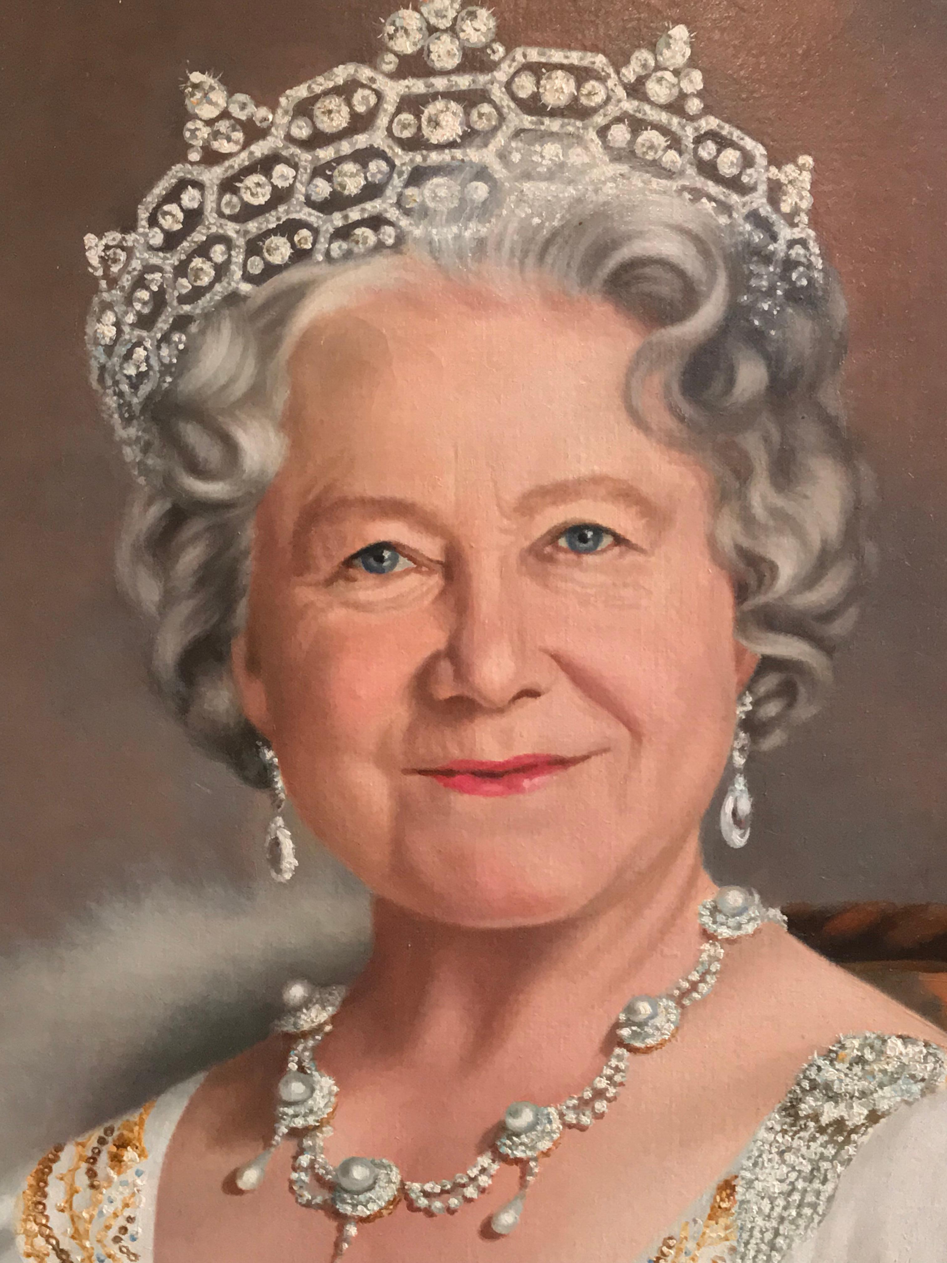 queen elizabeth oil painting