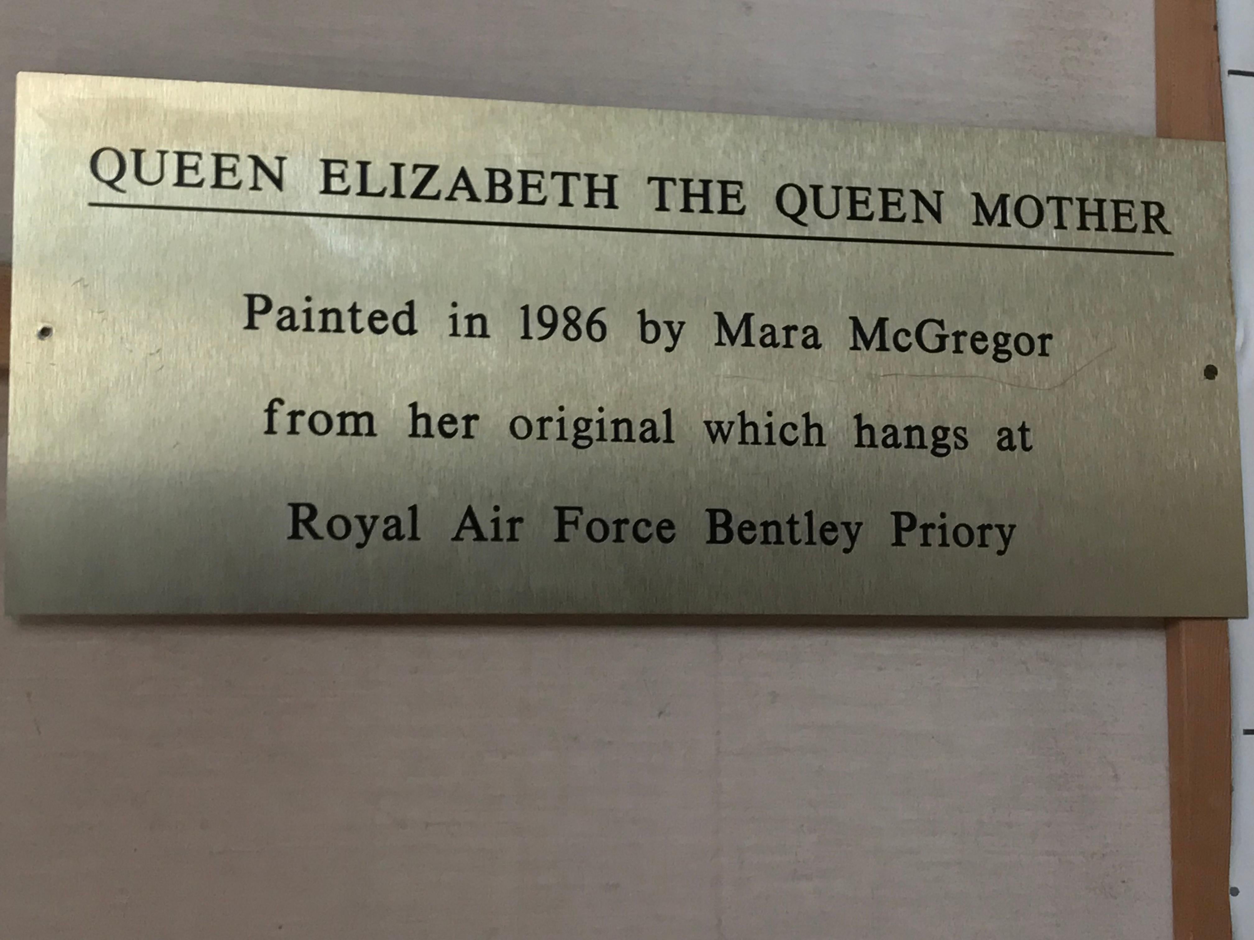 Queen Elizabeth The Queen Mother Very Large Original Oil Painting 5