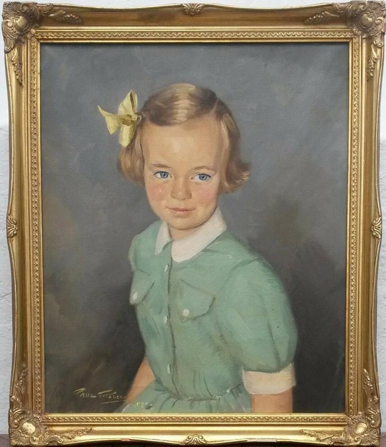 Paul Fitzgerald 20th Century Portrait Oil Painting of
