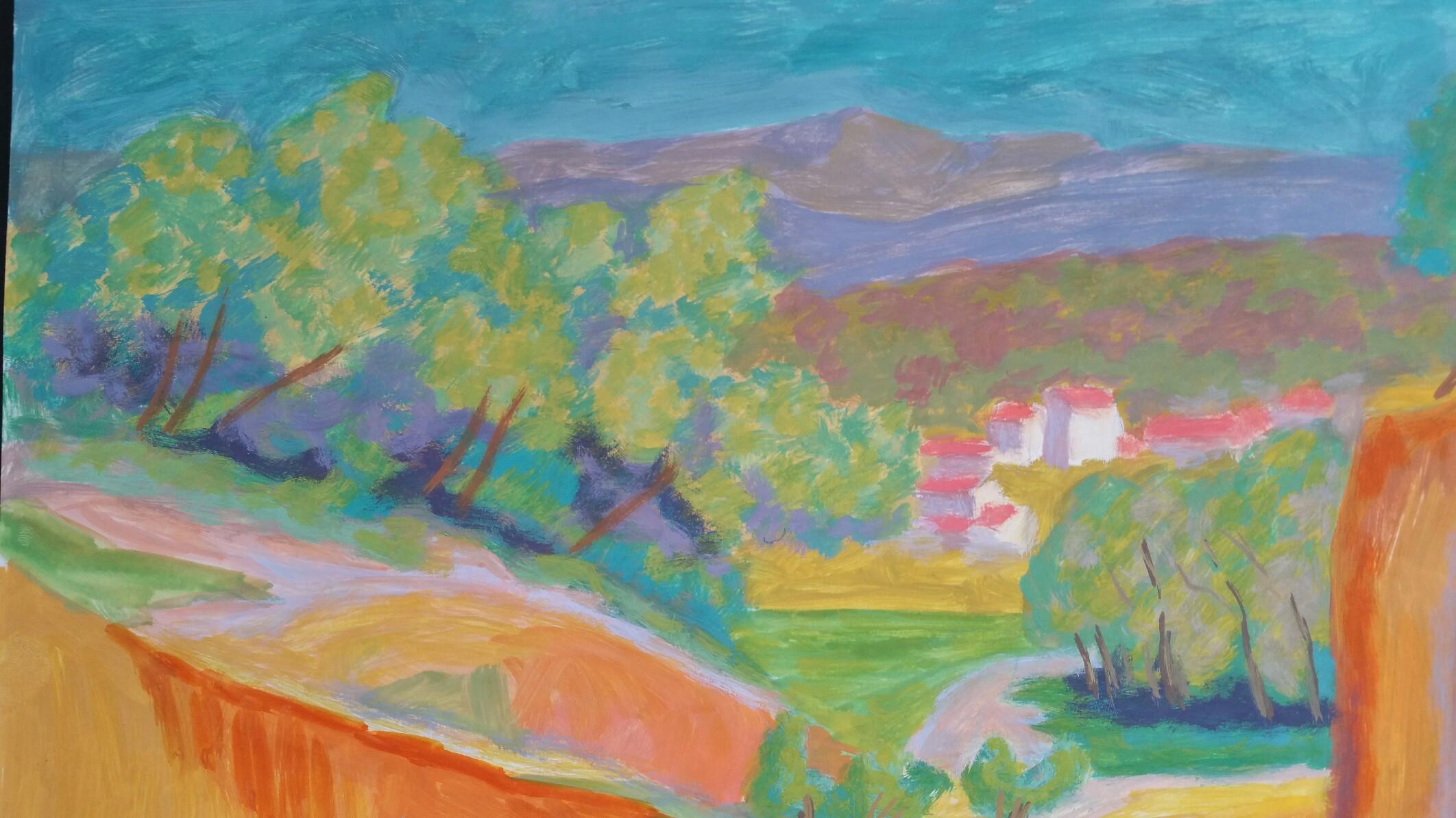 Provence High Summer Landscape Post-Impressionist Signed Mid 20thC Painting 4