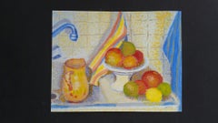 French Neo-Impressionist Still Life Pointillist Mid 20th Century Painting