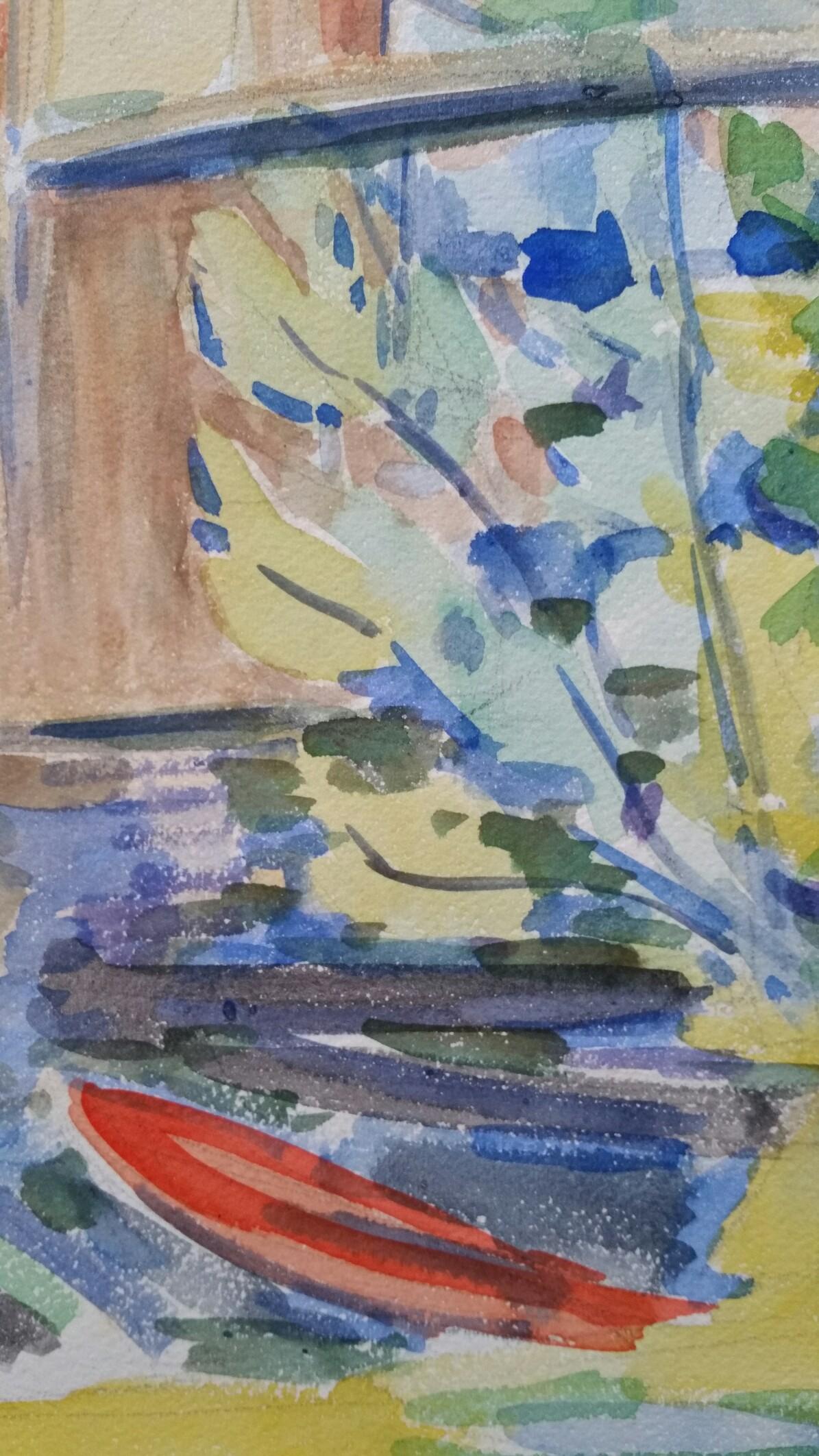Ponte di Provenza Paesaggio Post-Impressionista Firmato Pittura del 1940 in vendita 1