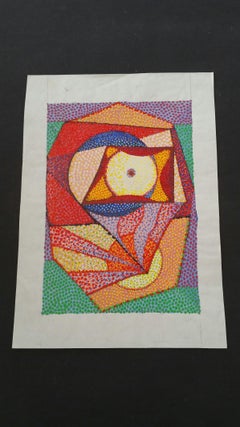French Neo-Impressionist Pointillist Abstract Mid 20th Century Painting
