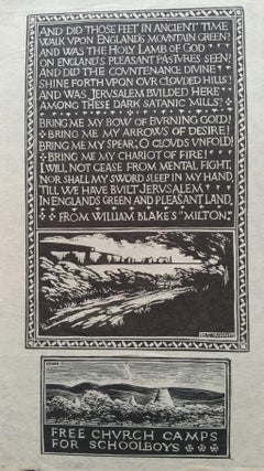 Grabado xilográfico antiguo inglés, Milton de William Blakes