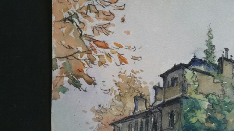Neuilly sur Seine - Ave. de Madrid
by Henri Miloch (1898-1979)
signed lower right
watercolour and graphite painting on artist's paper, unframed

sheet: 9.75 x 12.5 inches

Very pretty painting by the highly regarded painter, Henri Miloch. It depicts