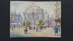 Impressionista della metà del XX secolo De Brouckere Bruxelles Belgio,