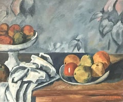 FERNAND AUDET (1923-2016) SIGNED FRENCH POST-IMPRESSIONIST OIL - CEZANNE APPLES