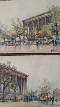 Ecole de Paris, Mid 20th Century, A Pair: L'eglise de la Madeleine