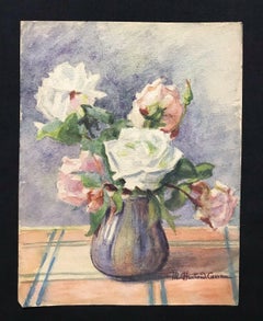 MARIE CHAUTARD-CARREAU – FINE EARLY 20thC FRENCH IMPRESSIONIST FLOWER PAINTING