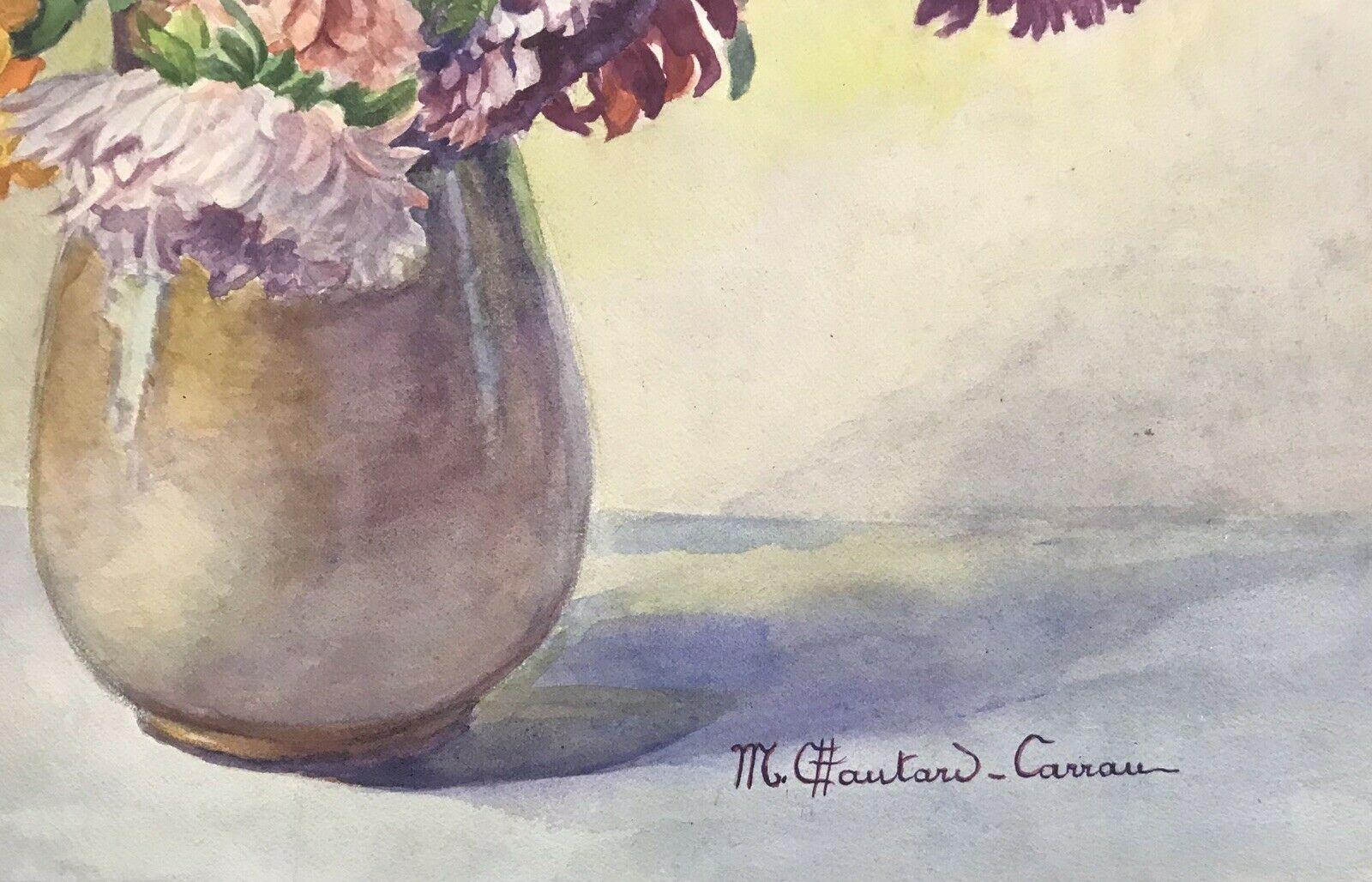 MARIE CHAUTARD-CARREAU - FINE EARLY 20thC FRENCH IMPRESSIONIST- FLOWERS IN VASE 1