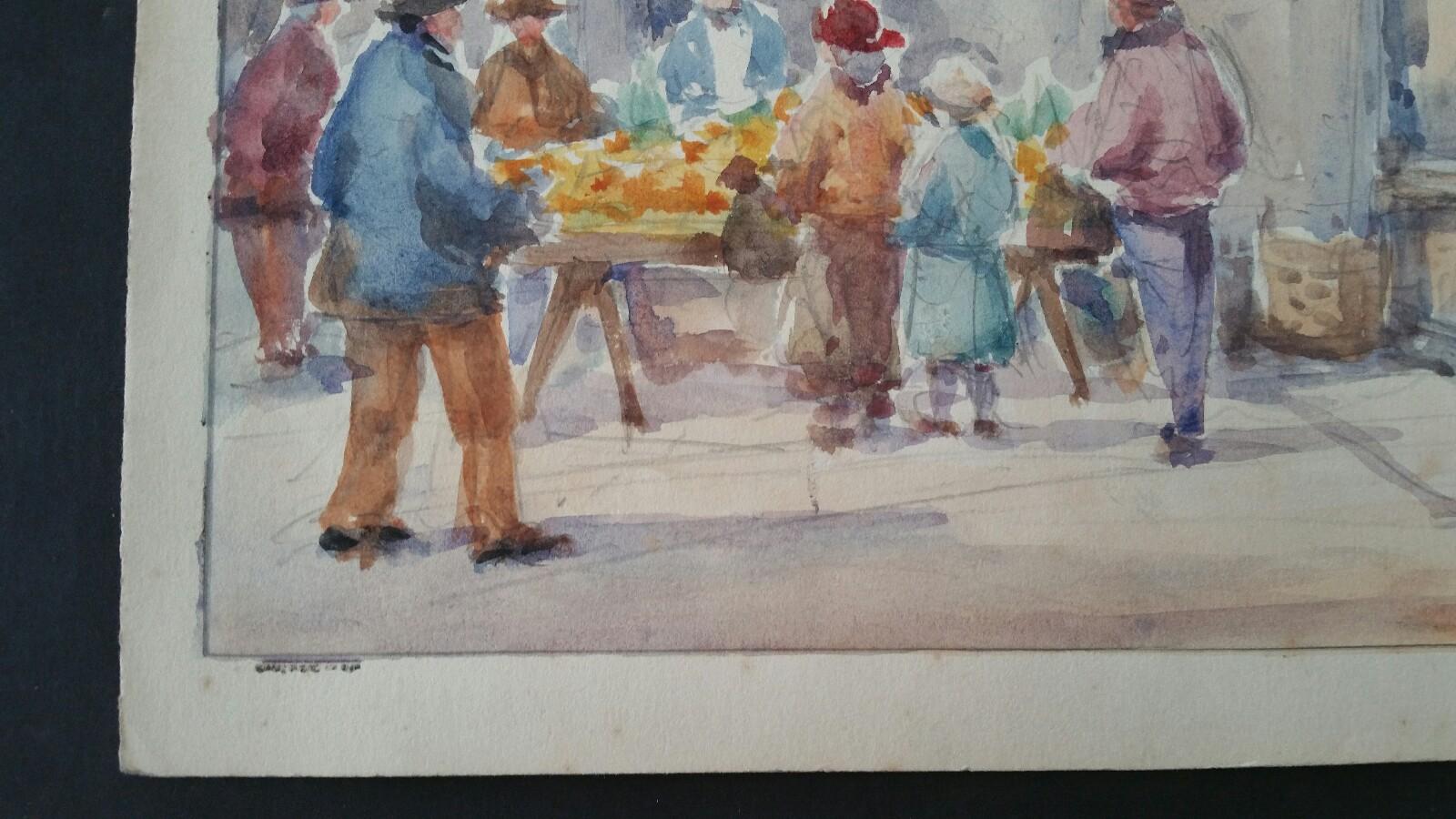 Mid 20th Century, Belgium, A Gent Morning Market For Sale 1