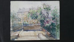 Ecole de Paris Mid 20th Century, City Garden Terrace