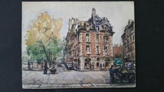 Ecole de Paris Mid 20th Century, A City Street Scene