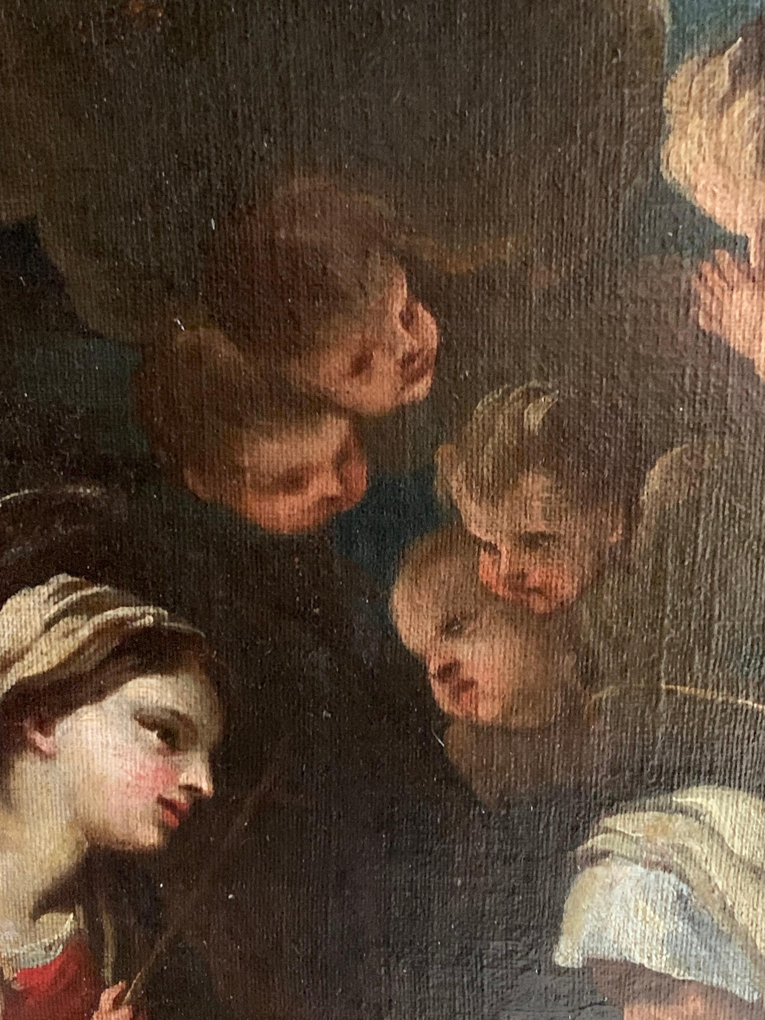 The Nativity
Italian School, circa 1700
follower of Carlo Maratta (Italian 1625-1713)
oil painting on canvas, framed
canvas: 33 inches x 33 inches
framed: 43 x 38 inches x 1 inch deep

provenance: private collection, England

Beautiful quality early