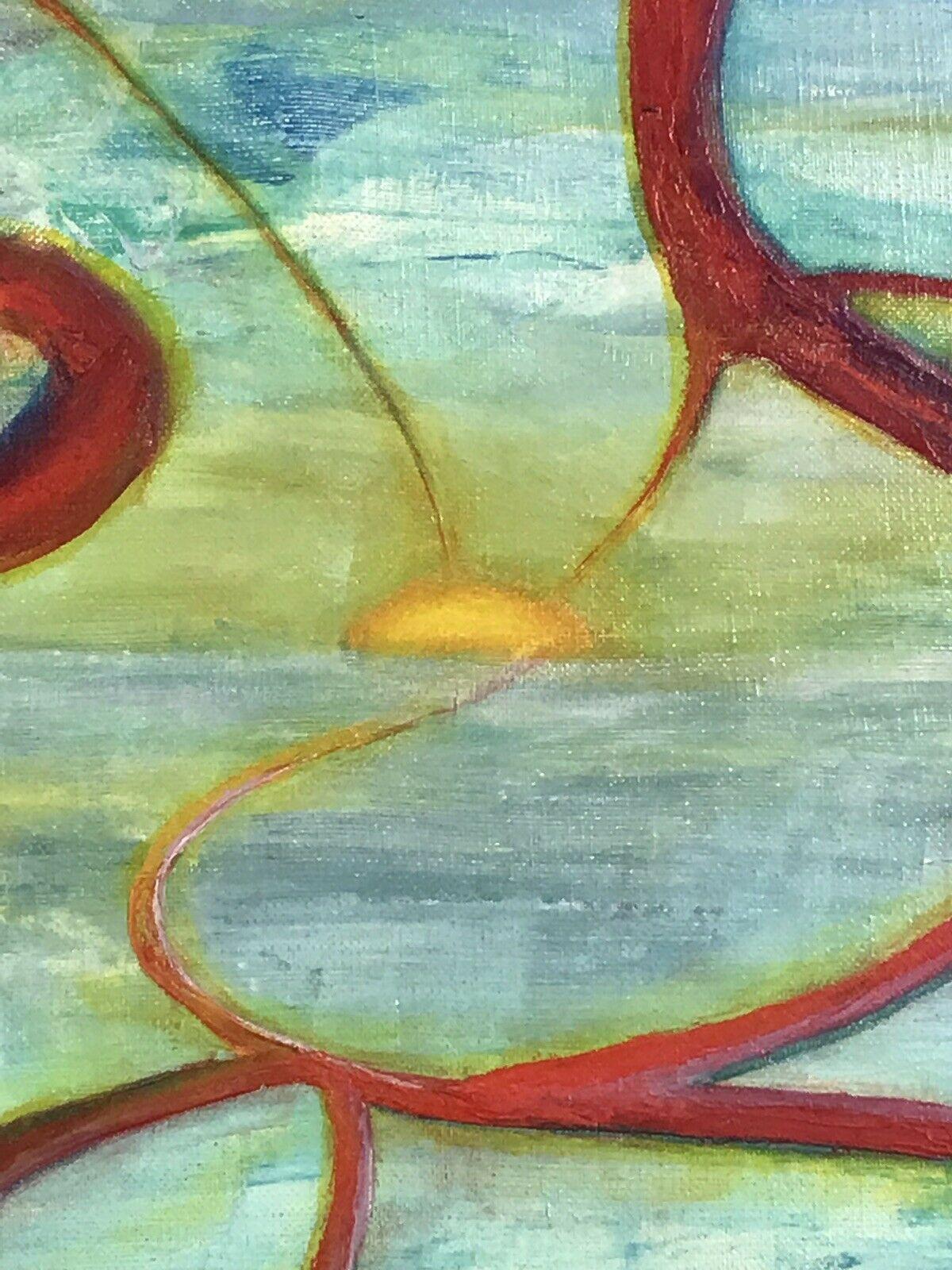 SOPHIE DANIELLE RUBINSTAIN (1922-2018) HUGE 1960s FRENCH SURREALIST SIGNED OIL - Gray Abstract Painting by Sophie Danielle Rubinstain