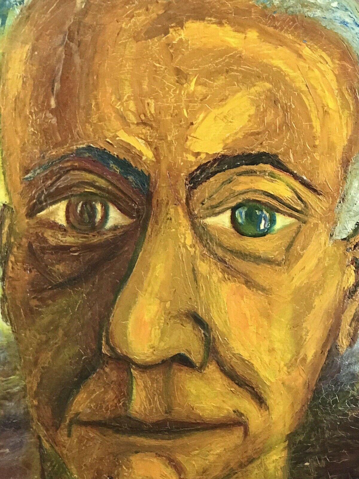 SOPHIE DANIELLE RUBINSTAIN (1922-2018) GRAND PORTRAIT DE SURREALIST FRANÇAIS des années 1960 - Marron Abstract Painting par Sophie Danielle Rubinstain