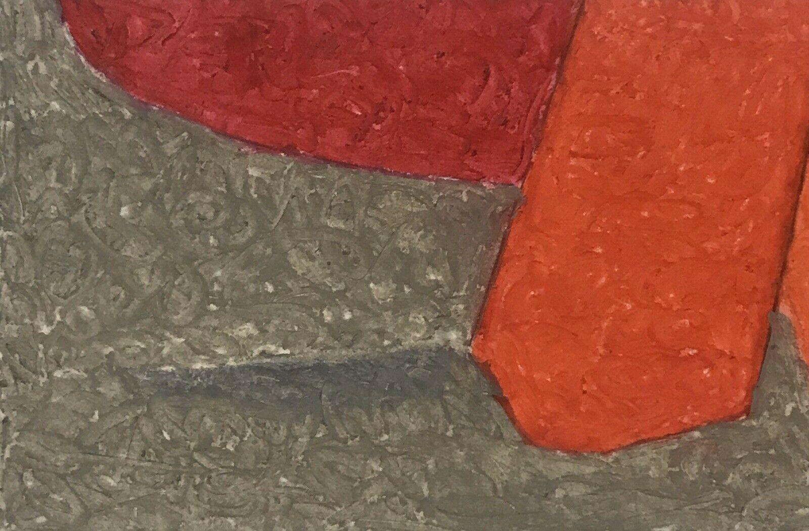 ARLETTE MARTIN (n.1924) PINTURA ABSTRACTA GEOMÉTRICA FRANCESA SUPERIOR - 1979 - Abstract Painting Naranja de Arlette Martin