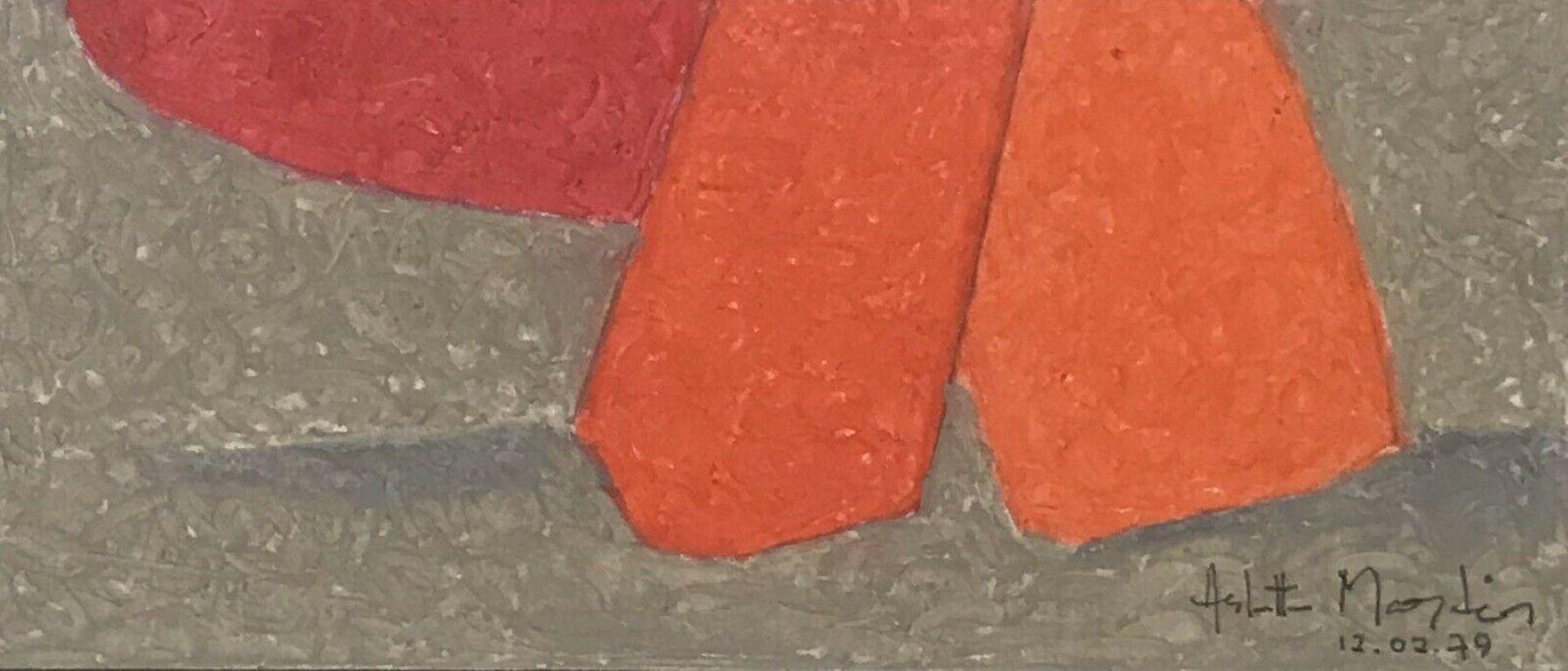 ARLETTE MARTIN (n.1924) PINTURA ABSTRACTA GEOMÉTRICA FRANCESA SUPERIOR - 1979 en venta 1