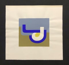 ARLETTE MARTIN (b.1924) SUPERB FRENCH GEOMETRIC ABSTRACT PAINTING -