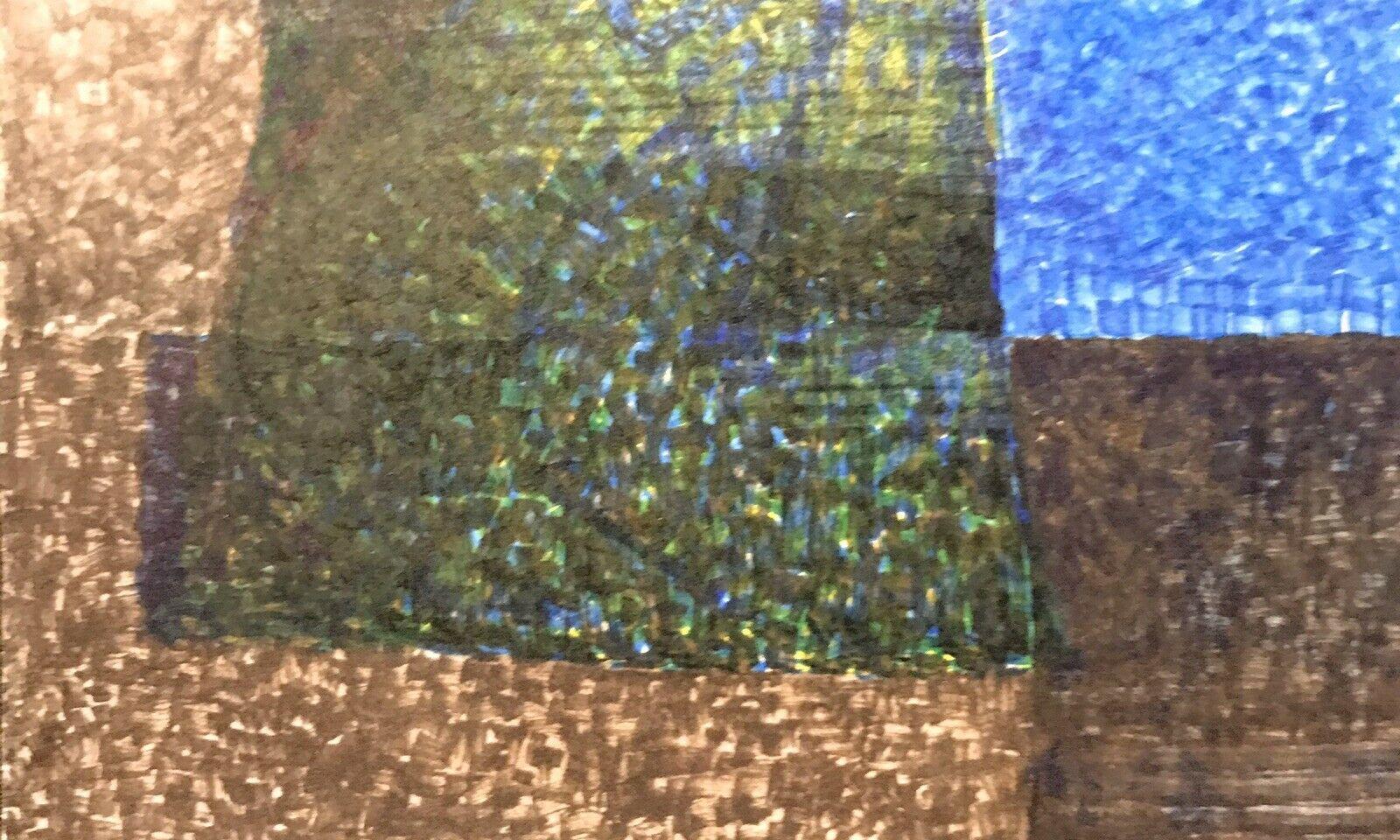 ARLETTE MARTIN (nato nel 1924) FINE PITTURA GEOMETRICA FRANCESE ASSTRATTA - FIRMATA - Abstract Painting Marrone di Arlette Martin