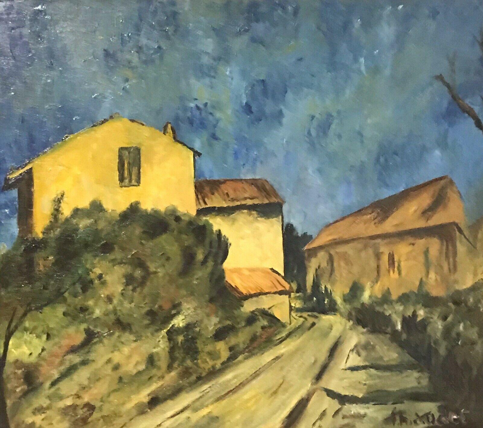 FERNAND AUDET (1923-2016) SIGNED FRENCH POST-IMPRESSIONIST OIL - PROVENCE HOUSES 2