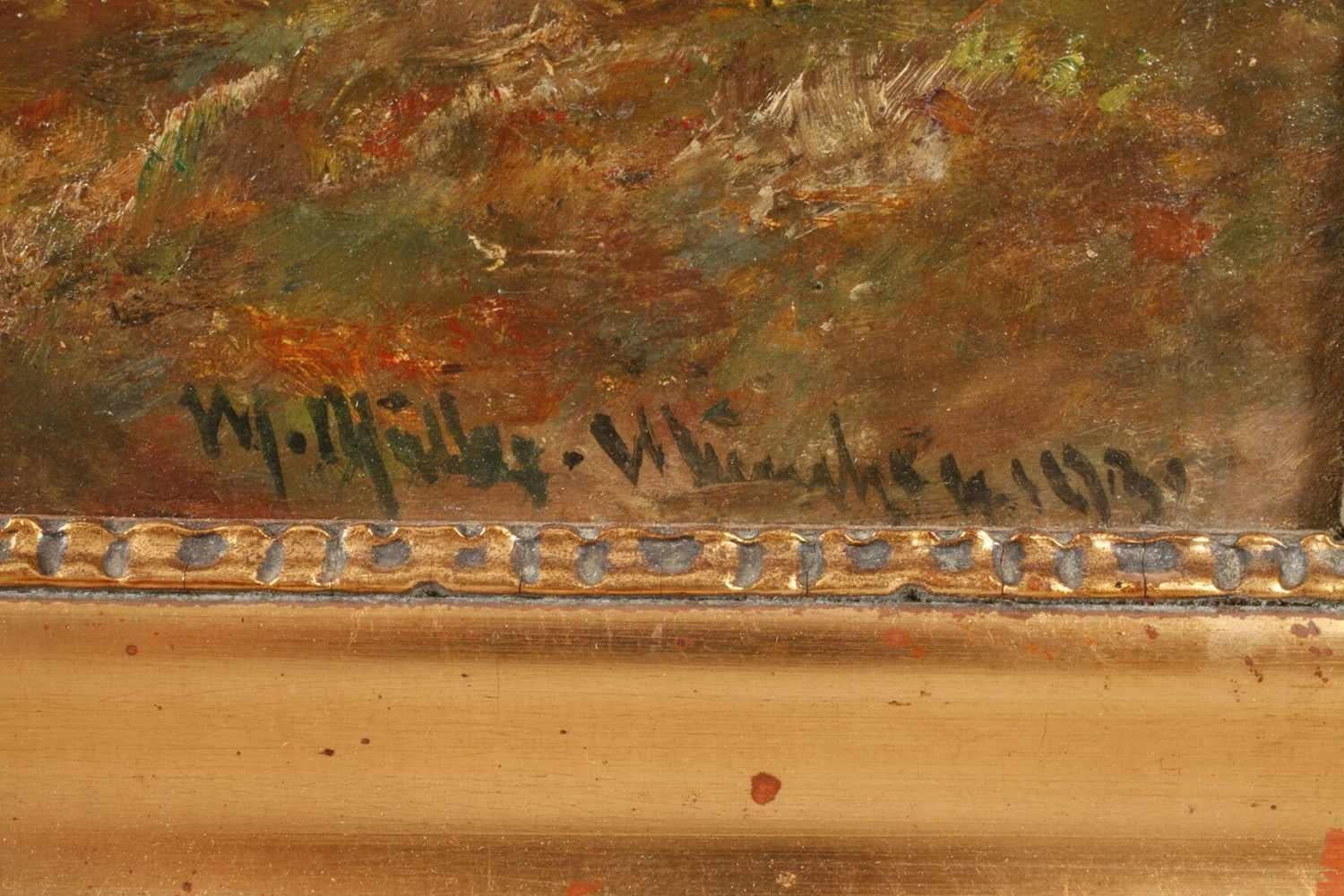 Cerf rugissant dans un paysage de montagne Grande peinture à l'huile signée sur toile encadrée - Victorien Painting par Moritz Muller